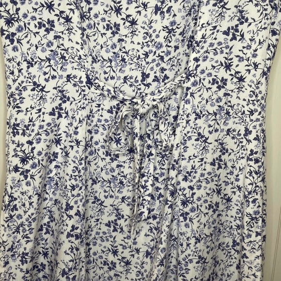 Reformation Womens Margeaux Dress Blue Floral 2 - Picture 5 of 9
